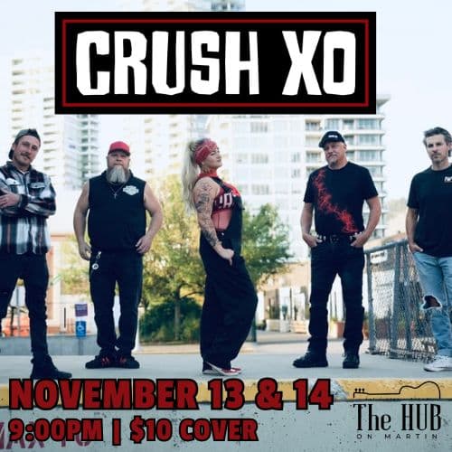 Live Music: CRUSH XO at The Hub on Martin at The Hub on Martin