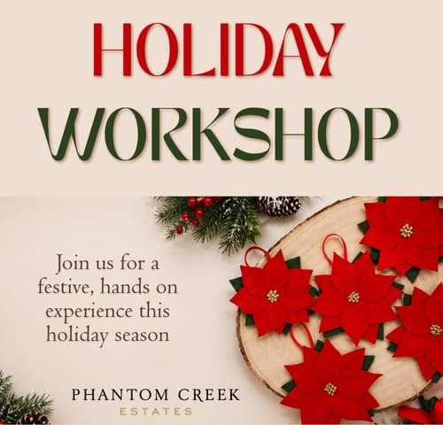 Poinsettia Ornament Workshop at Phantom Creek Estates at Phantom Creek Estates