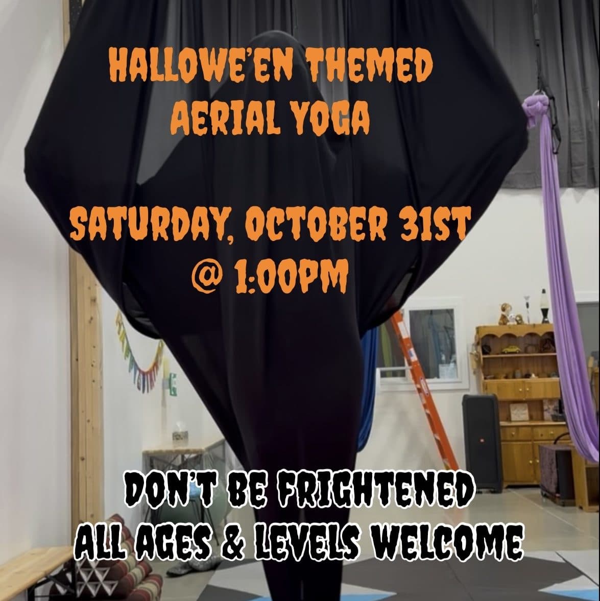 Hallowe'en Themed Aerial Yoga Class at Steady Effort Yoga • Wellness • Sound at Penticton