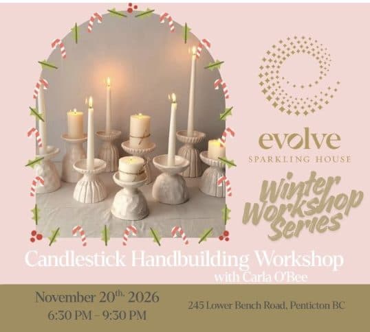 Candlestick Handbuilding Workshop at Evolve Sparkling House at Evolve Sparkling House
