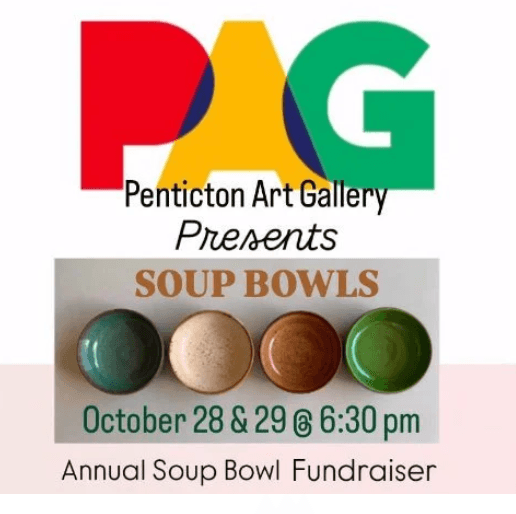 Poster for Soup Bowls at the Penticton Art Gallery
