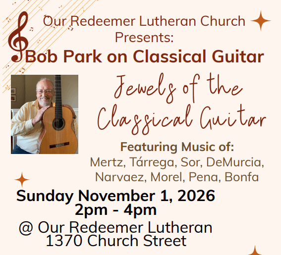 Jewels of the Classical Guitar at Our Redeemer Lutheran Church at Penticton