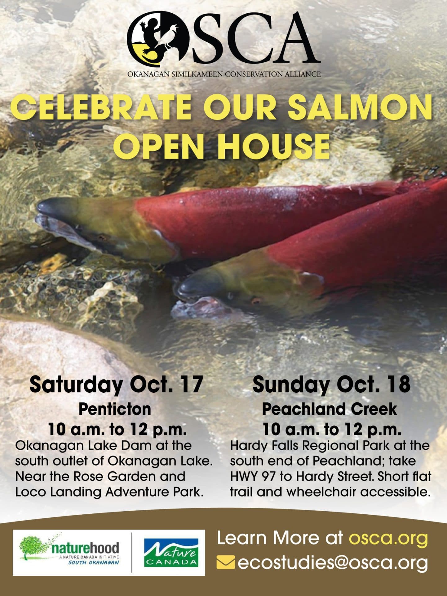 "Celebrate Our Salmon" Open House at the Okanagan Lake Fish Passage at Penticton