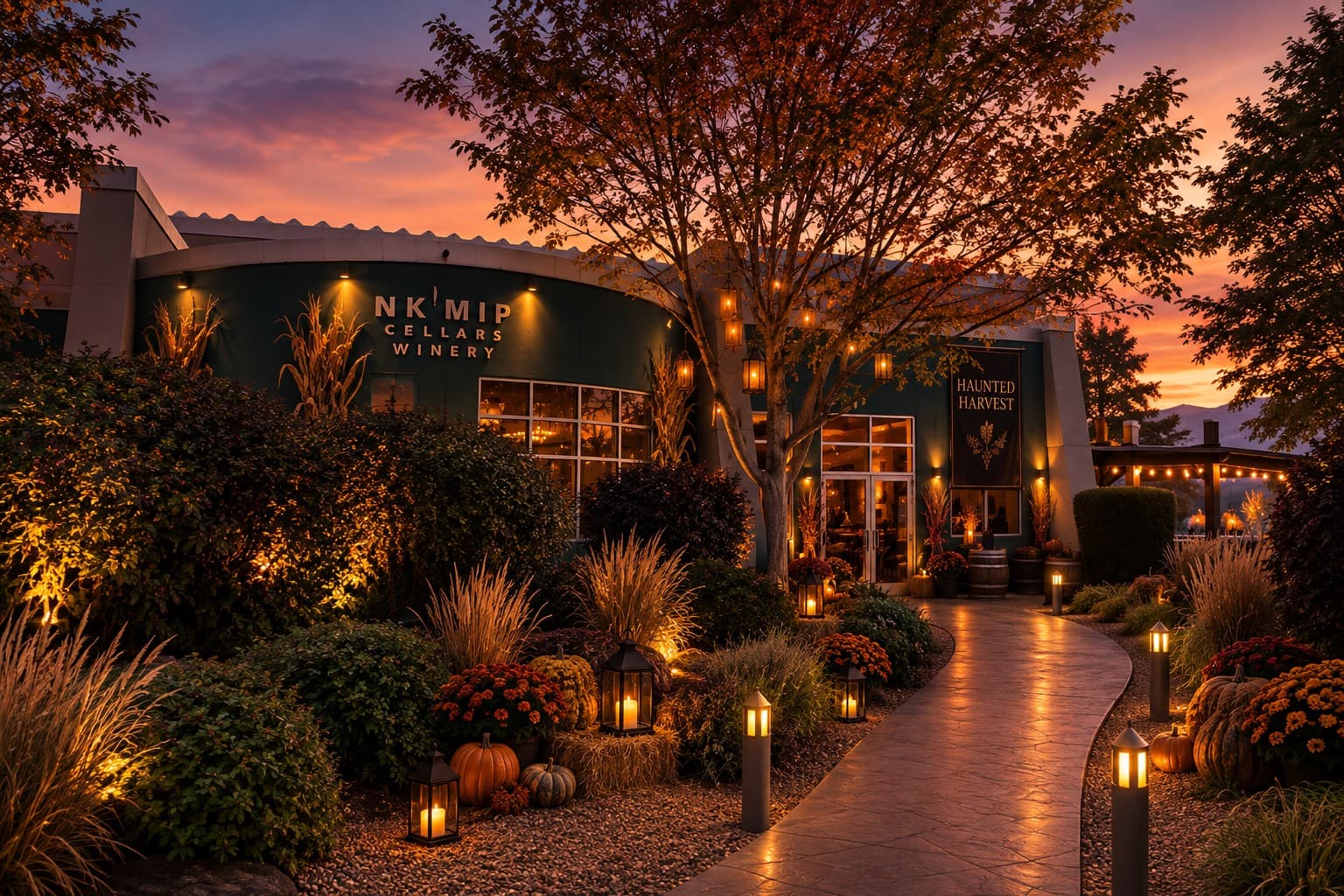 Poster for Sweetgrass After Dark: Harvest Haunt at Nk'Mip Cellars