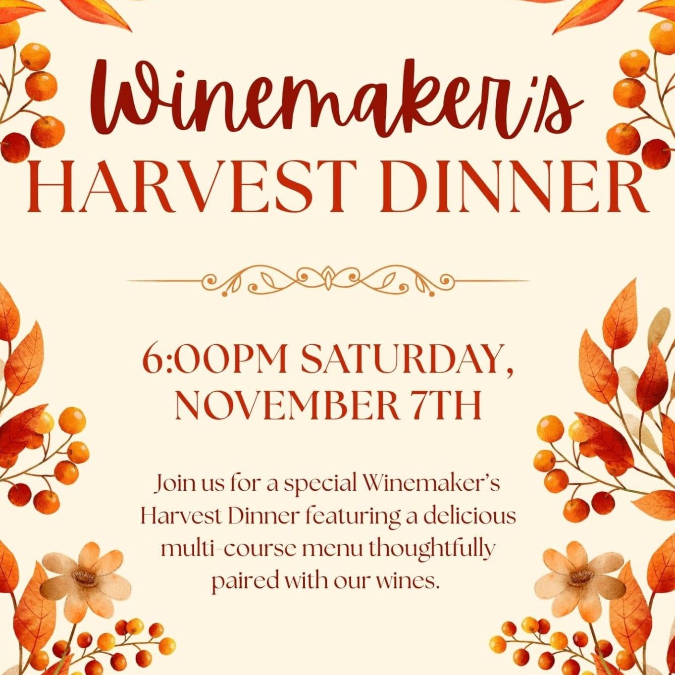 Winemaker's Harvest Dinner at See Ya Later Ranch at See Ya Later Ranch Winery