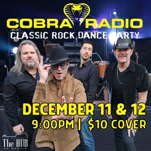 Live Music: Cobra Radio at the Hub on Martin at The Hub on Martin