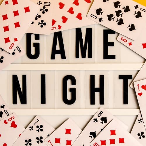 Poster for Games Night at Wild Goose Winery