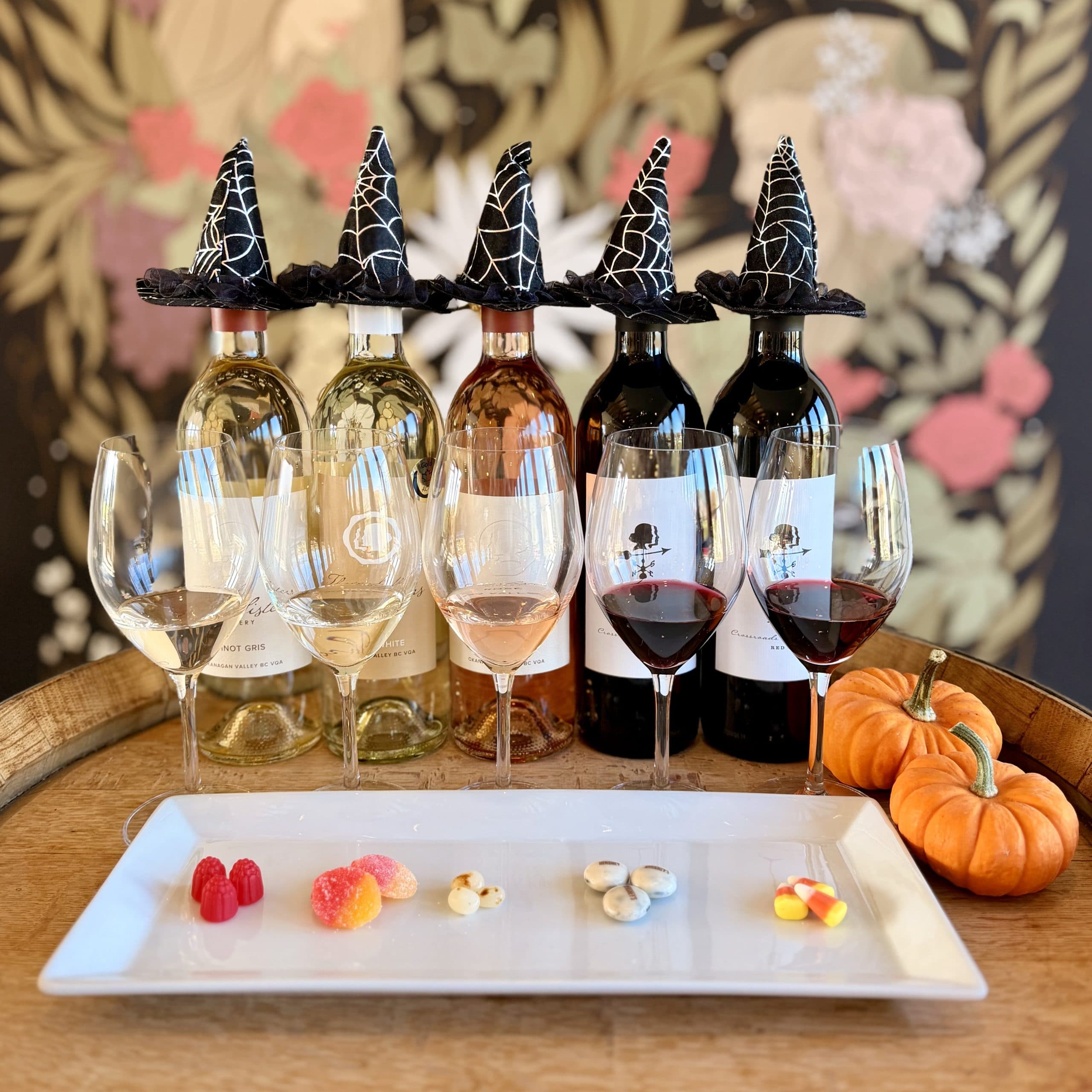 Poster for Trick or Treat Pairing at Three Sisters Winery